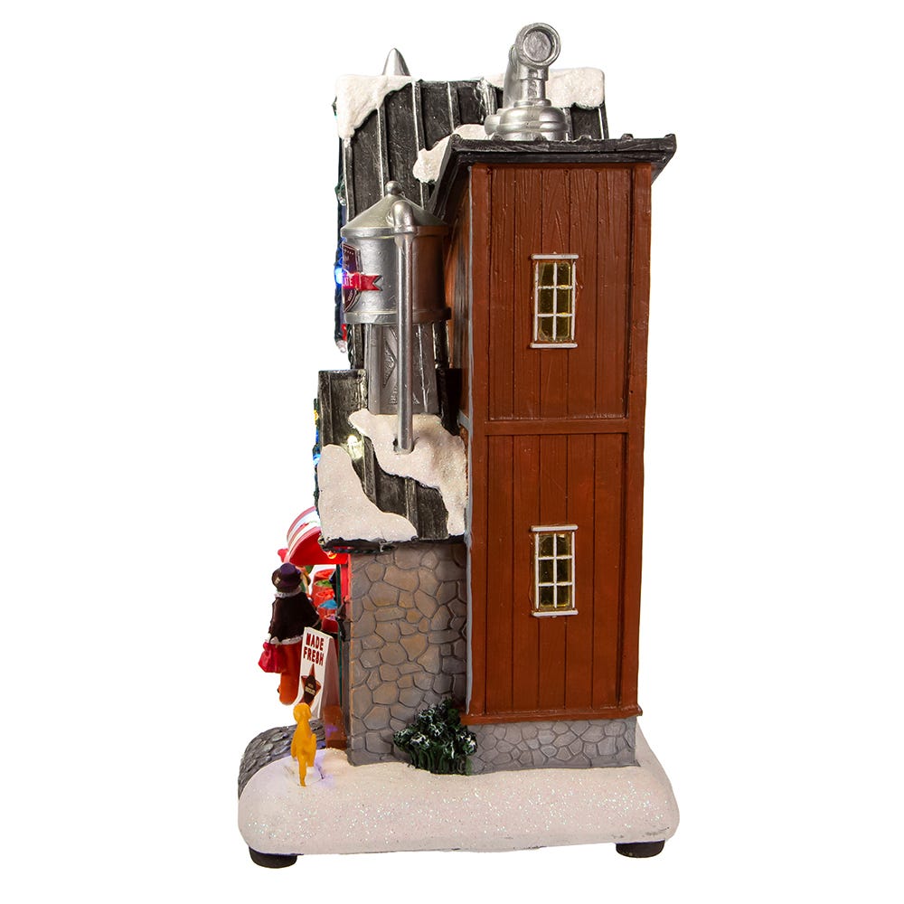 Kurt Adler 10.63-Inch Battery-Operated Light Up Musical Chocolate Factory